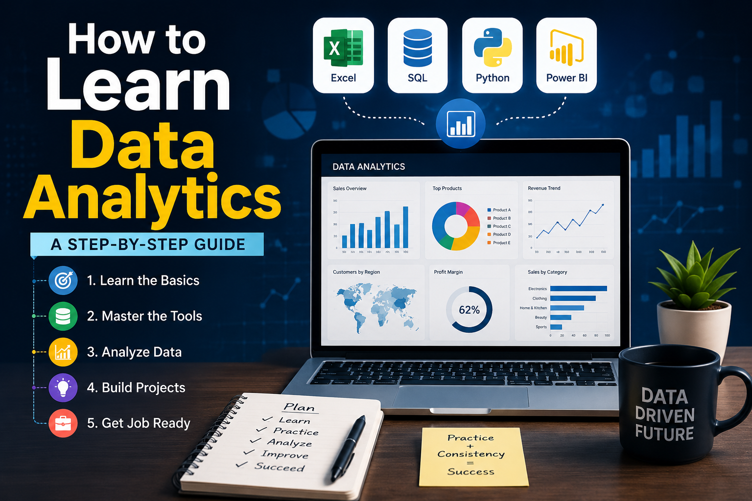 How to Learn Data Analytics: Complete Beginner’s Roadmap