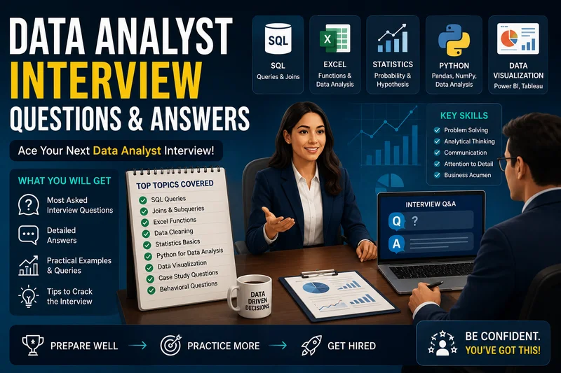 Data Analyst Interview Questions and Answers (2026 Guide)