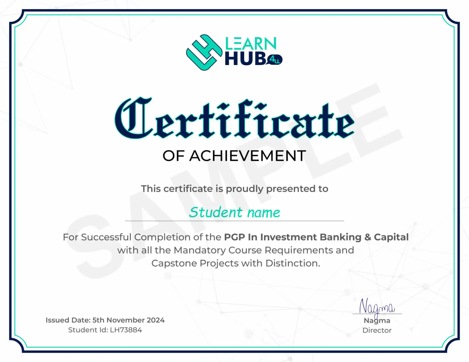 LearnHub Program Completion Certificate